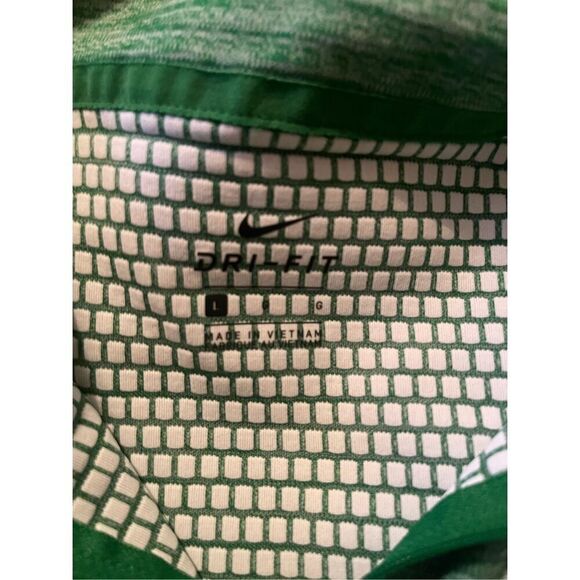 Nike Women's Heathered Green 1/4 Zip Pullover Active Wear Sweatshirt Size L Oreg - Picture 12 of 16